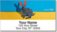 Abstract Animal Address Labels