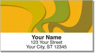 Abstract Orange Address Labels