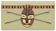 African Tribal Mask Checkbook Cover