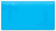 Blue Corner Scroll Checkbook Cover