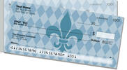 Blue Fleur de Lis Side Tear Checks