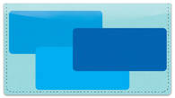 Blue Rectangle Checkbook Cover