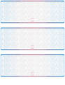 Blue Red Blank High Security 3 Per Page Laser Checks