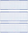 Blue Safety Blank High Security 3 Per Page Laser Checks