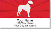 Boxer Dog Address Labels