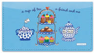 Carol Eldridge Tea Time Checkbook Cover