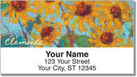 Clemente Sunflower Address Labels