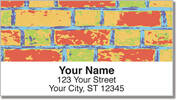 Colored Brick Address Labels