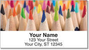 Colored Pencil Address Labels