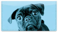 Colorful Pug Checkbook Covers