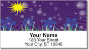 Cute Blue Flower Address Labels