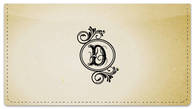 D Monogram Checkbook Cover