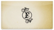 F Monogram Checkbook Cover