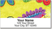 Fanciful Flower Address Labels