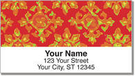 Floral Fabric Address Labels