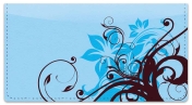 Floral Scroll Checkbook Cover