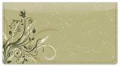 Flower-Filled Corner Checkbook Cover