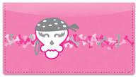 Girly Skull Checkbook Cover