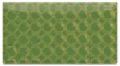 Green Bubble Pattern Checkbook Cover