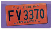 Illinois License Plate Checkbook Cover