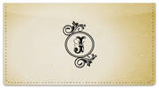 J Monogram Checkbook Cover