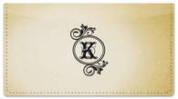 K Monogram Checkbook Cover