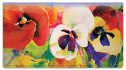 Kay Smith Pansies Checkbook Cover