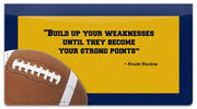 Knute Rockne Checkbook Cover