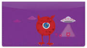 Martian Monster Checkbook Cover