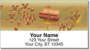 Metallic Flower Address Labels