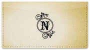 N Monogram Checkbook Cover