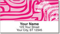 Neon Animal Print Address Labels