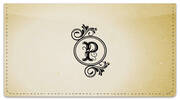 P Monogram Checkbook Cover