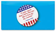 Patriotic Button Checkbook Cover