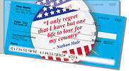 Patriotic Button Side Tear Checks