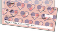 Patriotic Heart Side Tear Checks