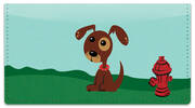 Perky Puppy Checkbook Cover