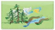 Pine Tree Painting Checkbook Cover