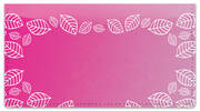 Pink Leaf Border Checkbook Cover