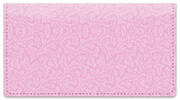 Pink Leaves Checkbook Cover