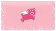 Pink Pig Checkbook Cover