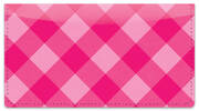 Pink Plaid Checkbook Cover