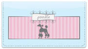 Pink Poodle Checkbook Cover