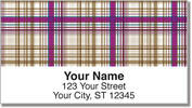 Plaid Pattern Address Labels