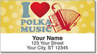 Polka Music Address Labels