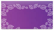 Purple Leaf Border Checkbook Cover