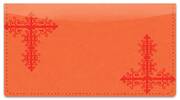 Red Corner Scroll Checkbook Cover