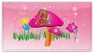 Retro Mushroom Checkbook Cover