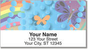 Retro Rainbow Address Labels