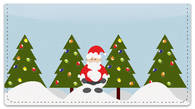 Santa Claus Checkbook Cover